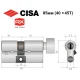 Цилиндр CISA RX (модульный) 85T (40*45T) никель матовый 5 ключей