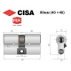 Цилиндр CISA RX (модульный) 80 (40*40) никель матовый 5 ключей