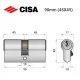 Цилиндр CISA C2000 90 (45*45) никель матовый 5 ключей