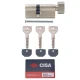 Цилиндр CISA ASIX P8 70T (30*40T) никель матовый 3 ключа