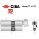 Цилиндр CISA RX (модульный) 90T (55*35T) никель матовый 5 ключей