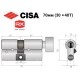 Цилиндр CISA RX (модульный) 70T (30*40T) никель матовый 5 ключей