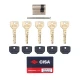 Цилиндр половинка CISA ASIX P8 40 (30*10) никель матовый 5 ключей