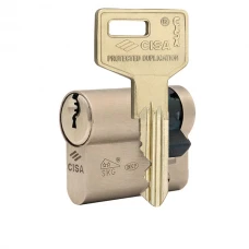 Циліндр половинка CISA C3000 40 (30*10) нікель матовий 5 ключів