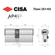 Циліндр CISA AP4 S 70 (30*40) нікель матовий 5 ключів
