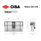Цилиндр CISA Astral Tekno PRO 60 (30*30) никель матовый 3 ключа