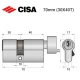 Цилиндр CISA C2000 70T (30*40T) никель матовый 5 ключей