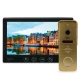Комплект відеодомофона Light Vision: домофон 7" AMSTERDAM FHD Black та відеопанель RIO FHD Gold