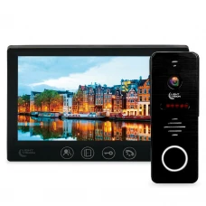 Комплект відеодомофона Light Vision: домофон 7" AMSTERDAM FHD Black та відеопанель RIO FHD Black