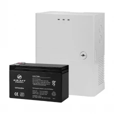 Комплект Kraft: джерело безперебійного живлення PSU-1203LED(P) і акумуляторна батарея 12В 7.2Аг