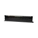 Патч-панель 24 порти NVC-PN-12/24 CAT5/CAT6 19" 1U екранована