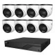 Комплект IP-відеонагляду на 8 камер TVT IP-Video Kit 8x4Mp (T) PoE: 8 купольних 4Mp відеокамер + 8-канальний 6Mp відеореєстратор