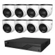 Комплект IP-відеонагляду на 8 камер TVT IP-Video Kit 8x4Mp (T) PoE: 8 купольних 4Mp відеокамер + 8-канальний 6Mp відеореєстратор