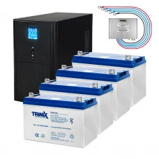 Комплект резервного живлення: Kraft PSW3000VA/2400W(LCD)48V UPS + гелева батарея 5080 Вт*г