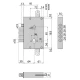 Механізм замка CISA 56415 (BS64*85мм) 56435 без торцевої планки