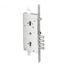 Механизм замка CISA 56785 двухсистемный (BS67,5*85мм) взаимозависимый без блокировки хром матовый
