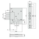 Механизм замка CISA 56426.60 Monoblock 257 (BS60мм) хром матовый