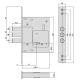 Механизм замка CISA 57426.60 Monoblock 257L (BS60) хром матовый