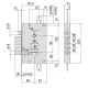 Механизм замка CISA 56815 Comfortlock (BS64*85мм) без торцевой планки