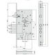Механизм замка CISA 56436.60 Monoblock 252RW (BS60*85мм) хром матовый