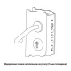 Механизм замка CISA 56815 Comfortlock (BS64*85мм) без торцевой планки