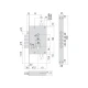 Механізм замка CISA 57685 ALPS (BS67,5*85мм) з перекодуванням хром матовий